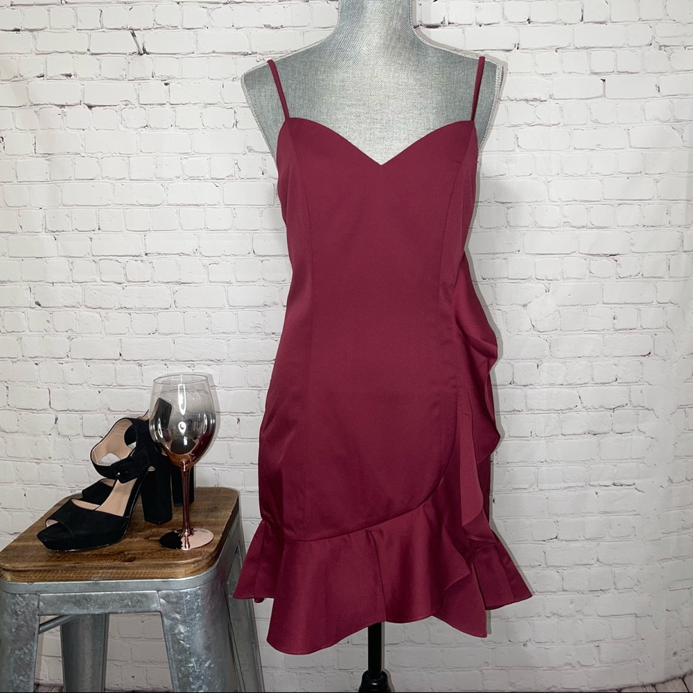 Burgundy Cocktail Dress